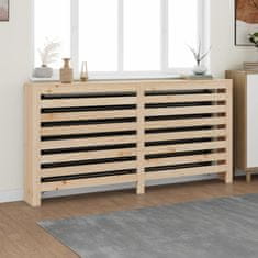 Vidaxl Pokrov za radiator 169x19x84 cm trdna borovina