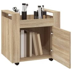 Vidaxl Voziček za pisalno mizo sonoma hrast 60x45x60 cm inž. les