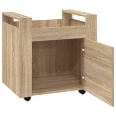 Vidaxl Voziček za pisalno mizo sonoma hrast 60x45x60 cm inž. les