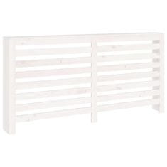 Vidaxl Pokrov za radiator bela 169x19x84 cm trdna borovina