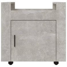 Vidaxl Voziček za pisalno mizo betonsko siv 60x45x60 cm inženirski les