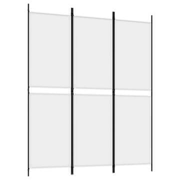 Vidaxl Paravan 3-delni bel 150x180 cm blago