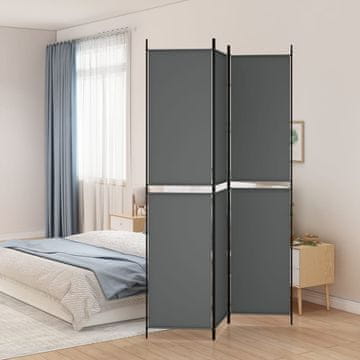 Vidaxl vidaXL 3-delna pregrada, antracitna, 150 x 220 cm, blago