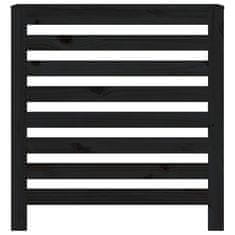 Vidaxl Pokrov za radiator črna 79,5x19x84 cm trdna borovina