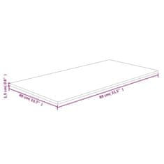 Vidaxl Kopalniški pult svetlo rjav 80x40x1,5 cm obdelana hrastovina