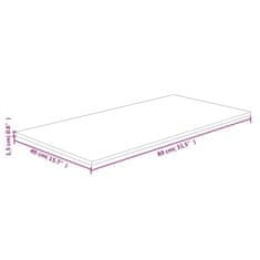 Greatstore Kopalniški pult svetlo rjav 80x40x1,5 cm obdelana hrastovina