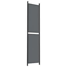 Vidaxl Paravan 4-delni antracitna 200x220 cm blago