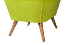 Atelier Del Sofa Pufe, pogled na jezero - arašidovo zelena