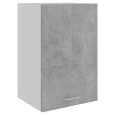 Greatstore Viseča omarica betonsko siva 39,5x31x60 cm iverna plošča