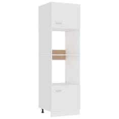 Vidaxl Omarica za mikrovalovno pečico bela 60x57x207 cm iverna plošča