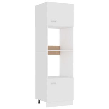 Vidaxl Omarica za mikrovalovno pečico “Lyon” bela 60x57x207 cm
