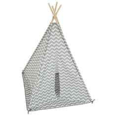 KONDELA Otroški šotor (teepee) Etent - siv / bel / vzorec