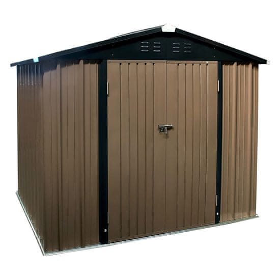 nabbi Pločevinasta vrtna hišica Toolster 186x239x188 cm - rjava/črna