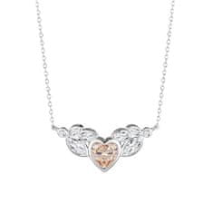 Preciosa Romantična srebrna ogrlica iz kubičnega cirkonija Preciosa All I Love 5273 61