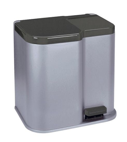 Curver Koš za ločevanje odpadkov Duo, 15l+6l, srebrno/antracit + DARILO