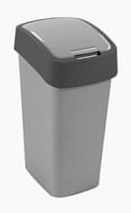Curver Koš za smeti Flip, 45l, antracitno/srebrn