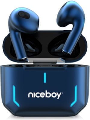  Slušalke Bluetooth niceboy hive spacepods mikrofon za prostoročno telefoniranje odličen zvok dolga življenjska doba baterije vodoodporna lahka zasnova 
