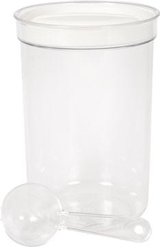 Curver Posoda za shranjevanje hrane z žličko, 1,7l, transparent/krem