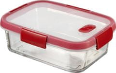 Curver Posodica za shranjevanje hrane, Smart Cook, borosilikatno steklo, 0,9l, transparent /rdeča