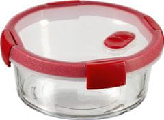 Curver Posodica za shranjevanje hrane, Smart Cook, borosilikatno steklo, 0,6l, transparent /rdeča