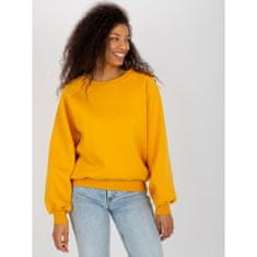 Ex moda Ženski pulover z okroglim izrezom EVELYN temno rumen EM-BL-01.92_392536 Univerzalni