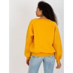 Ex moda Ženski pulover z okroglim izrezom EVELYN temno rumen EM-BL-01.92_392536 Univerzalni