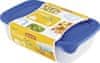 Set posod za shranjevanje Fresh&Go, 0,5L+1L+2L, transparent modra