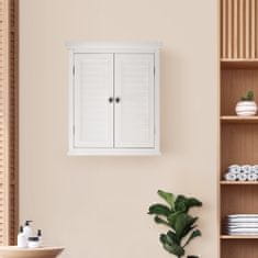 Teamson Elegantna moda za dom Glancy Dve vratnici lesene stenske omare bele barve
