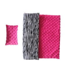 Teamson Olivijin mali svet - Mala princesa 18 "Lutka Classic Single Bed Pink & Bedding Set-Zebra Prints