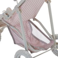 Teamson Olivia's Little World - Polka Dots Princess Baby Doll Jogging Stroller - Roza in siva