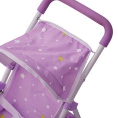 Teamson Olivijin mali svet - Otroški voziček za lutke - Vijolična / Zvezde