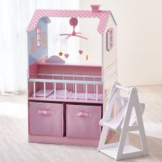 Teamson Olivijin mali svet - Vse v enem 16-18-palčna otroška soba za lutke (roza/modra)
