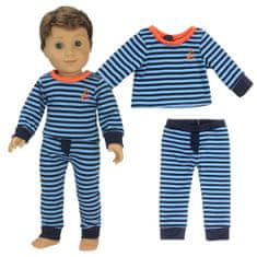 Teamson Sophia's - 18-palčna lutka - Pižamske hlače in majica z dolgimi rokavi - svetlo modra
