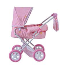 Teamson Olivia's Little World - Otroški vozički Twinkle Stars Princess Baby Doll Deluxe - roza in bela