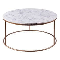 Teamson Versanora - Okrogla mizica za kavo Marmo - Umetni marmor/medenina