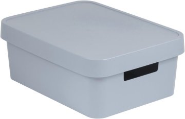Curver Škatla za shranjevanje s pokrovom Infinity, 11l, siva