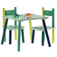 Aga Otroška miza + stol Dinozaver