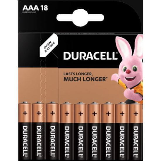 Duracell 18x Alkalne baterije Basic AAA LR03