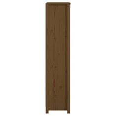 Vidaxl Knjižna omara medeno rjava 50x35x154 cm trdna borovina