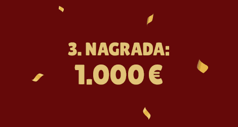 3. NAGRADA: 1.000 €