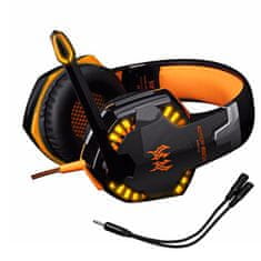 Northix G2000 Pro Gaming slušalke - oranžne 