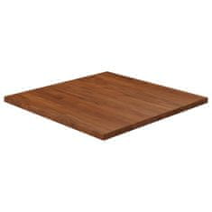 Vidaxl Kvadratna mizna plošča tem. rjava 70x70x2,5 cm trdna hrastovina