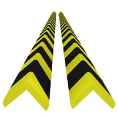 Vidaxl Kotna zaščita 2 kosa rumena in črna 4,5x4,5x104 cm PU