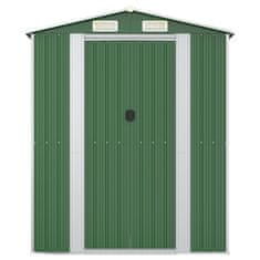 Vidaxl Vrtna lopa zelena 192x772x223 cm pocinkano jeklo