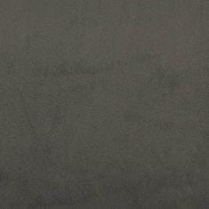 Greatstore Box spring postelja z vzmetnico temno siv 120x190 cm žamet