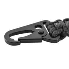 Northix Paracord s karabinom - črn 