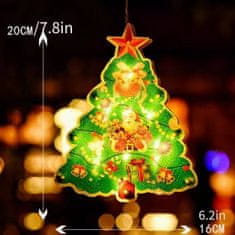Sofistar Komplet LED božičnih obeskov za na steklo - Snežak in božiček na saneh