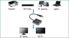 Northix Adapter USB 3.0 v VGA - bel 