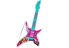 Lean-toys Električna kitara z lučmi in zvoki roza 62 cm