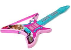 Lean-toys Električna kitara z lučmi in zvoki roza 62 cm